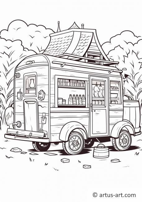Beer Wagon Coloring Page